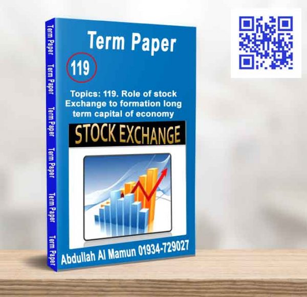 Role of stock Exchange to formation long term capital of economy